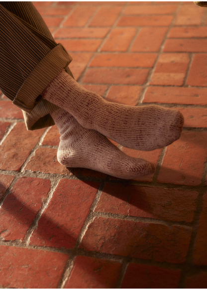 Chaussettes en laine recyclée - écru