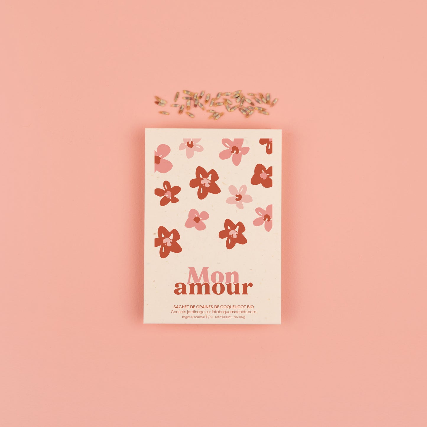 Mon Amour - Sachet de graines de coquelicot bio