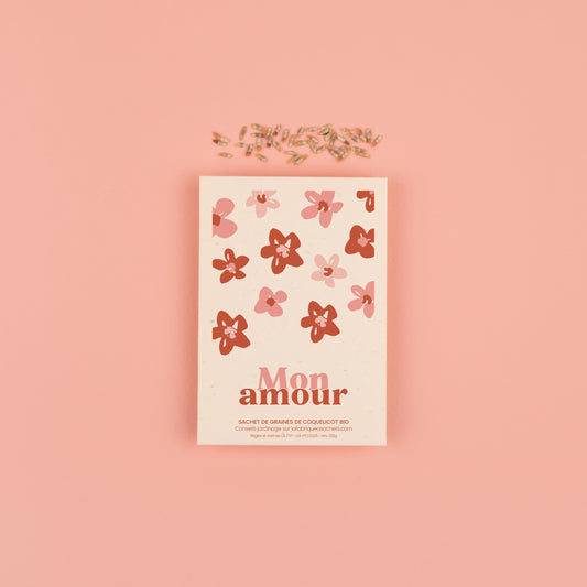 Mon Amour - Sachet de graines de coquelicot bio