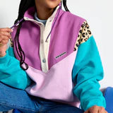 Sweat Lana - turquoise/rose
