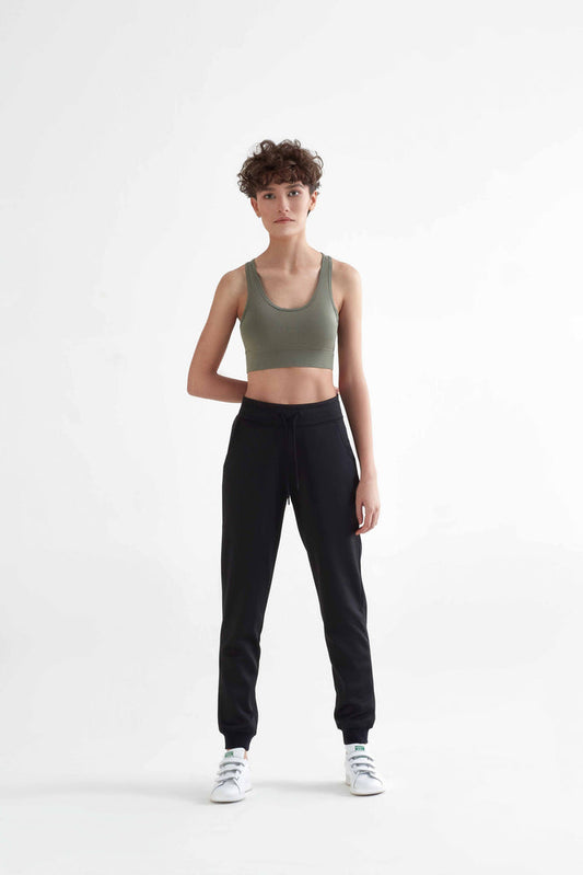 Brassière de sport en polyester recyclé - Vert sauge