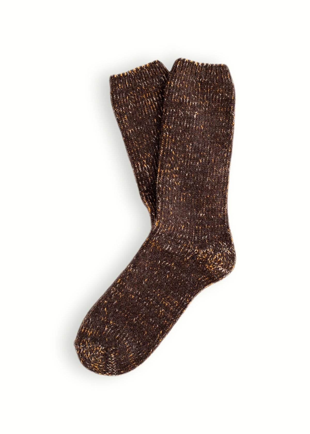 Chaussettes en laine recyclée - Brun