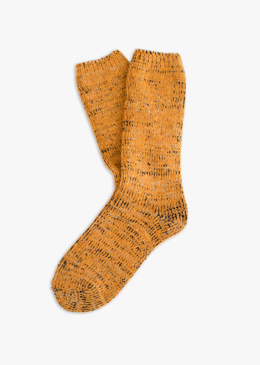 Chaussettes en laine recyclée - Moutarde