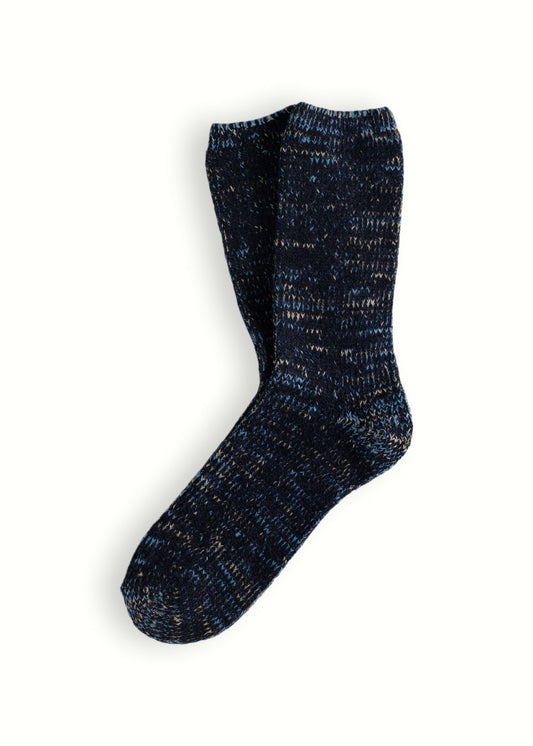 Chaussettes en laine recyclée - navy