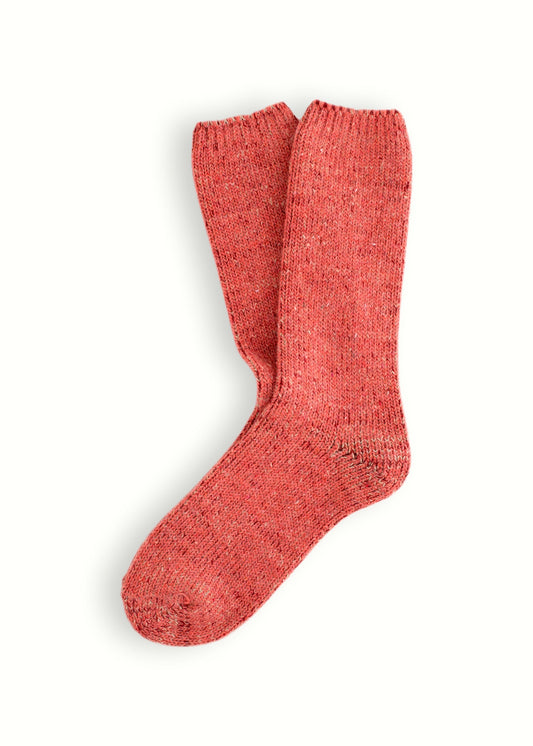 Chaussettes en laine recyclée - Corail