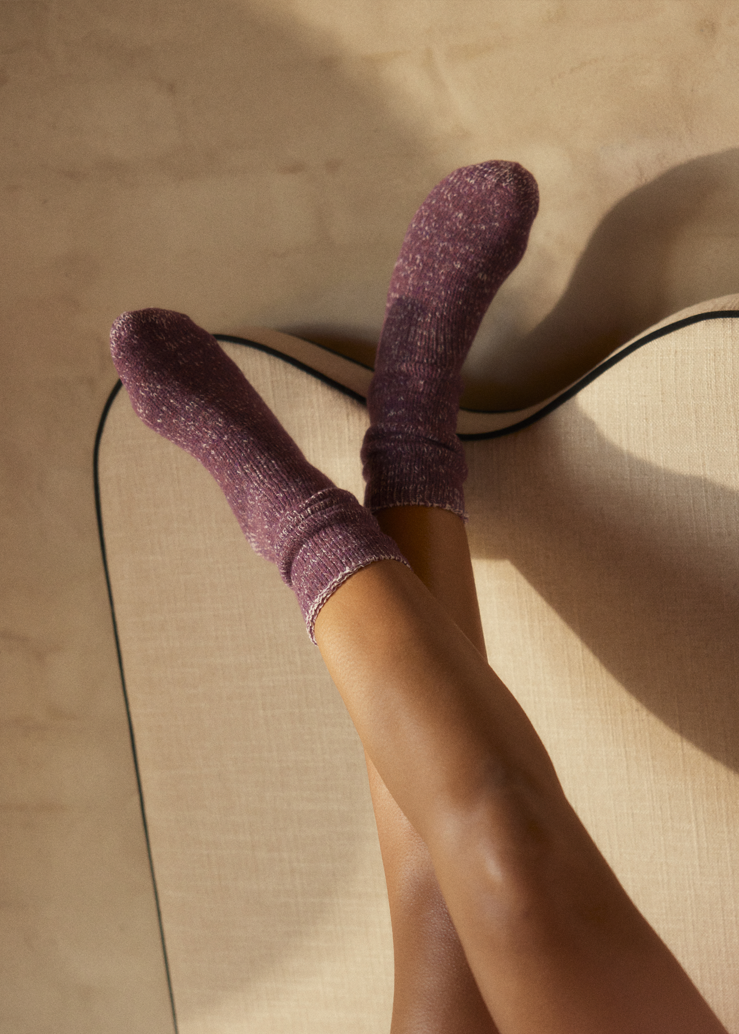 Chaussettes en laine recyclée - Purple