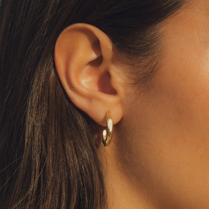 Boucles d'oreilles Zéphir | Bijoux dorés et imperméables