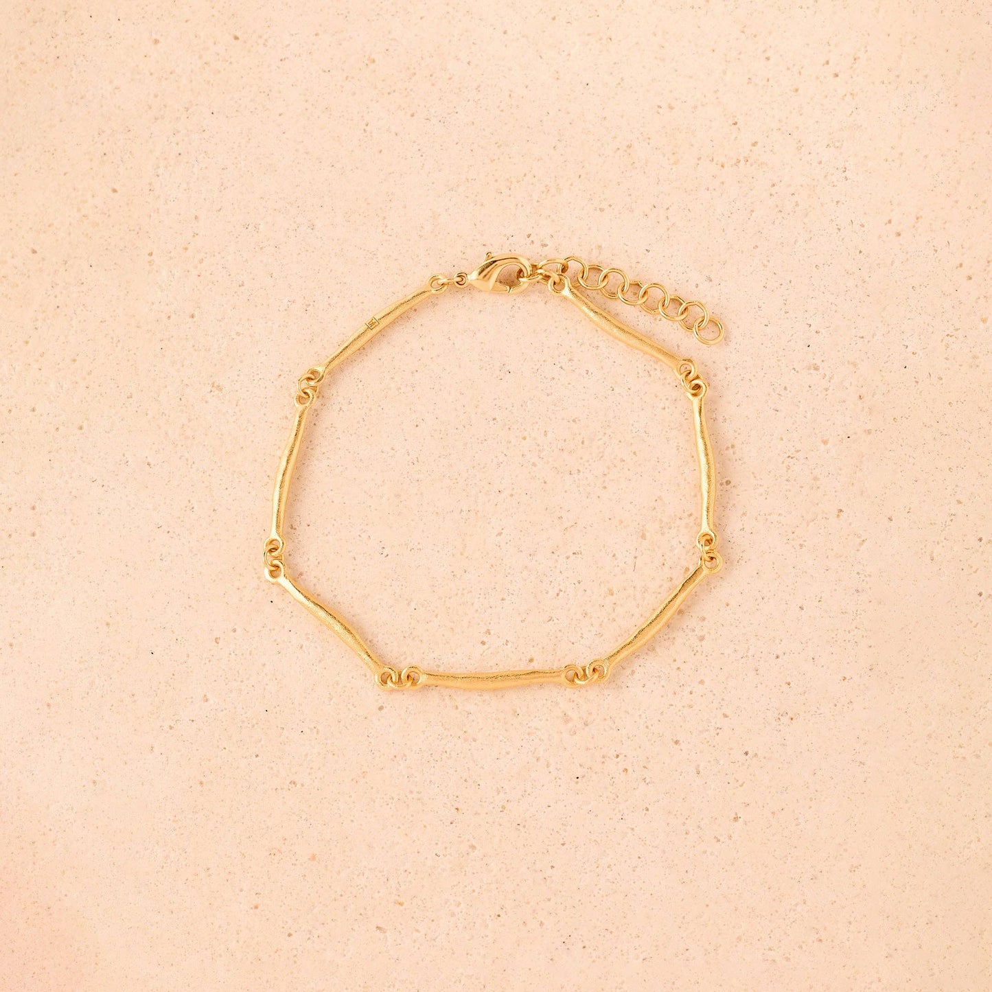 Bracelet Enea en chaîne articulée dorée, résistant à l'eau