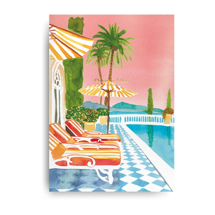 Petit carnet A6 - La piscine