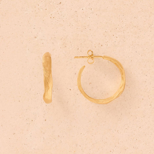 Boucles d'oreilles Zéphir | Bijoux dorés et imperméables