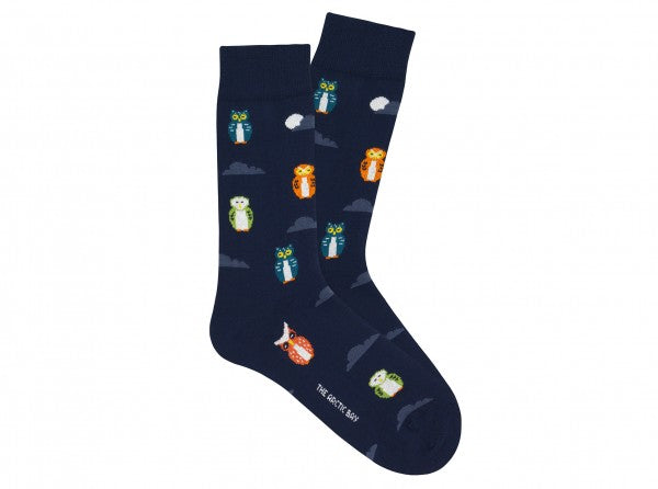 Chaussettes  Hibou - Bleu marine