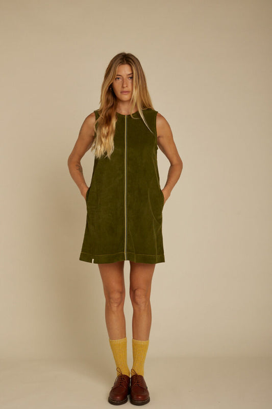 Robe courte CHUCHOTÉ - Kaki