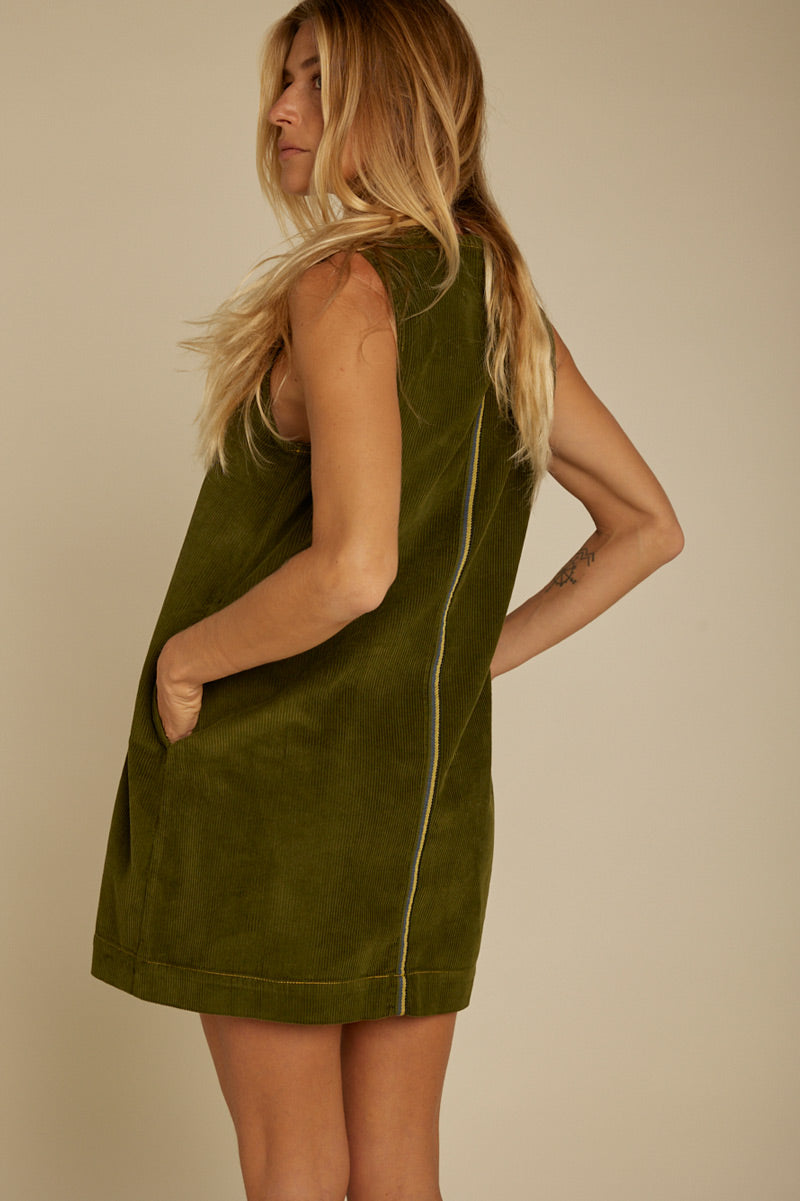 Robe courte CHUCHOTÉ - Kaki