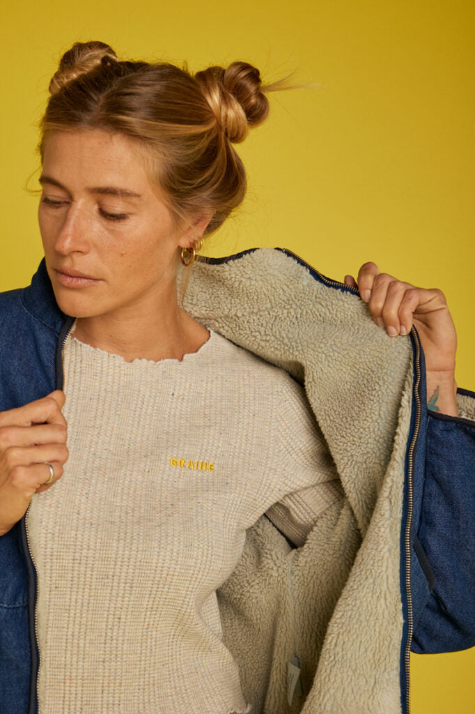 Veste SARCLÉE - Denim sherpa
