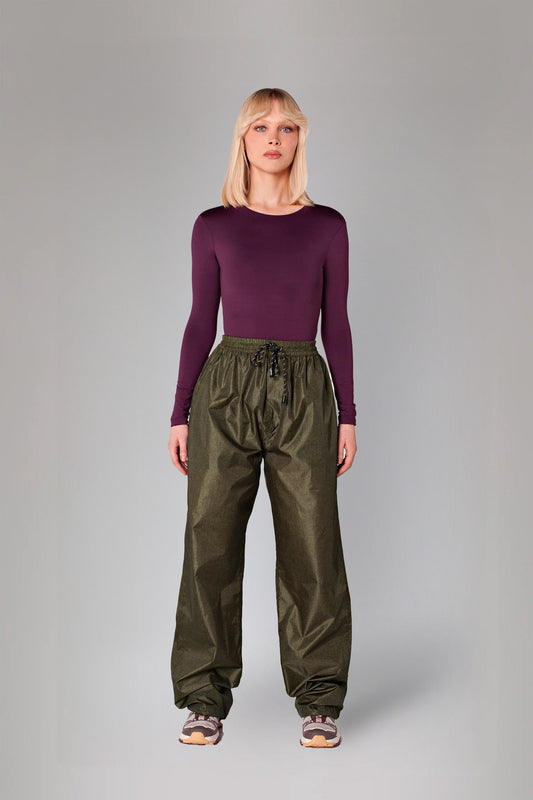 Herringbone Pantalon de pluie - Vert