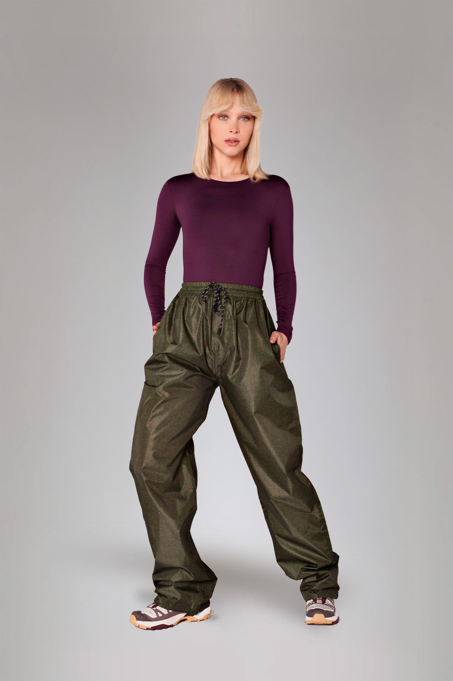 Herringbone Pantalon de pluie - Vert