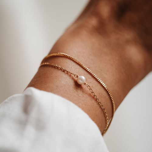 Bracelet Isabella (plaqué or) - Perle d'eau douce