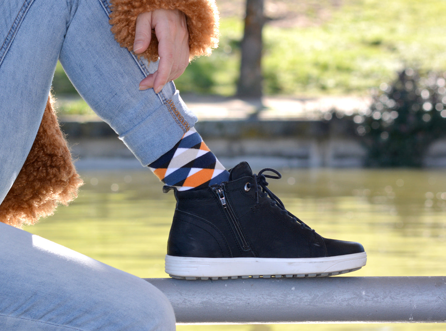 Chaussettes Mount Fuji - Orange