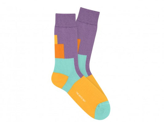 Chaussettes  Fibonacci - Orange/violet
