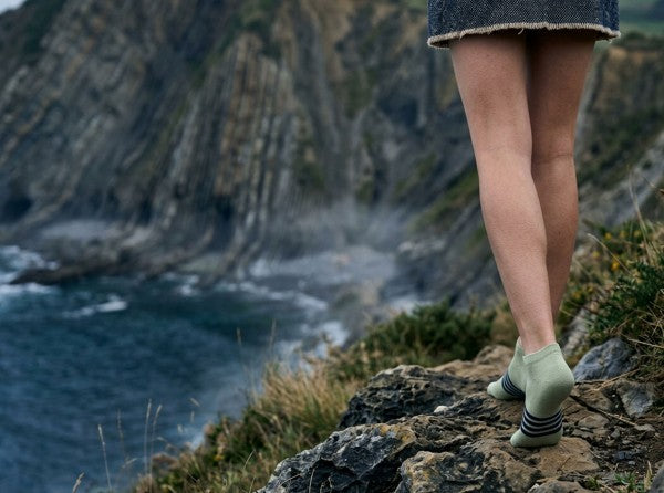 Chaussettes basse Zumaia - Vert sauge