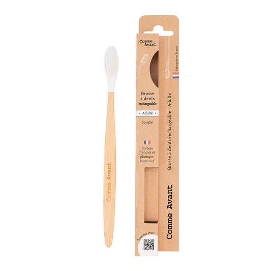 Brosse à dent en bois de Hêtre - Adulte (souple)