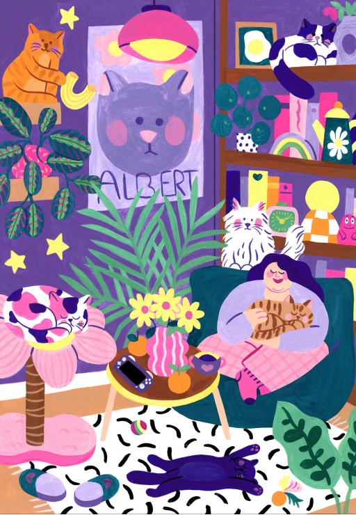 Puzzle 1000 pièces - Amoureux des chats