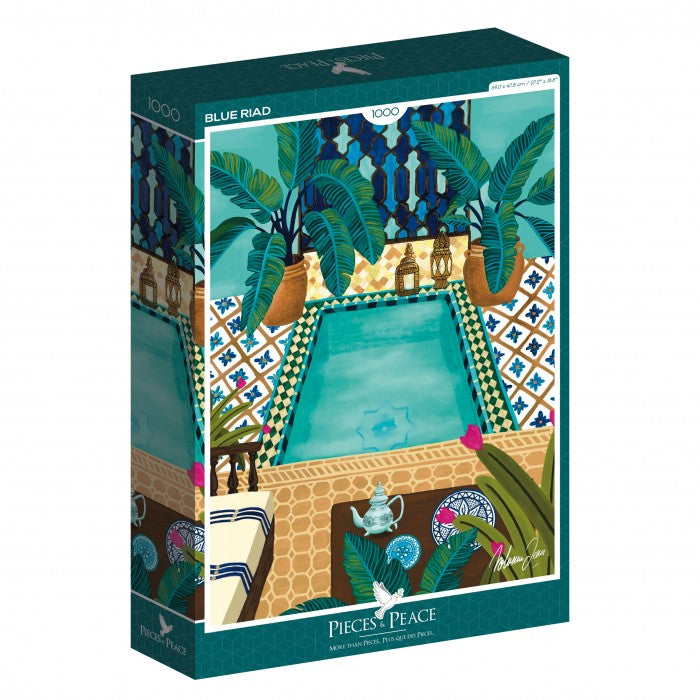 Puzzle 1000 pièces - Riad bleu