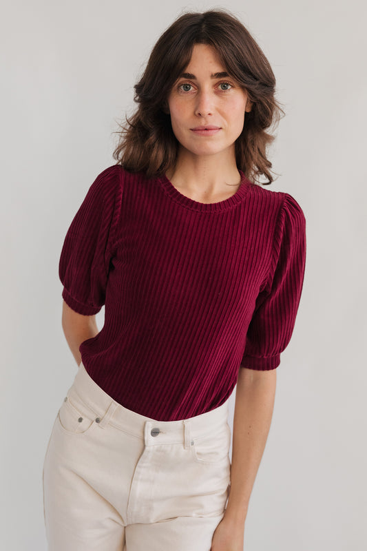 Blouse HORST - dark cranberry